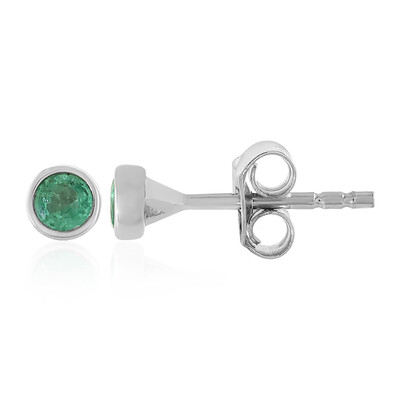 Orecchini in argento con Smeraldo Colombiano