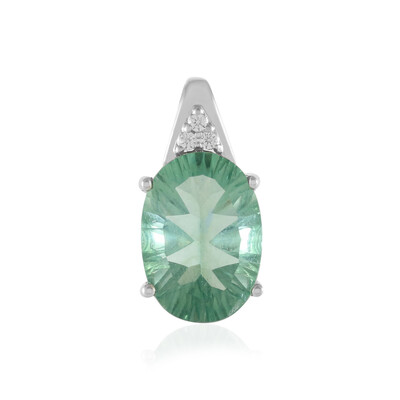 Ciondolo in argento con Fluorite Verde