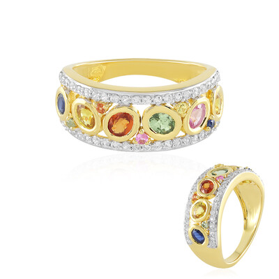 Anello in argento con Zaffiro Rosa