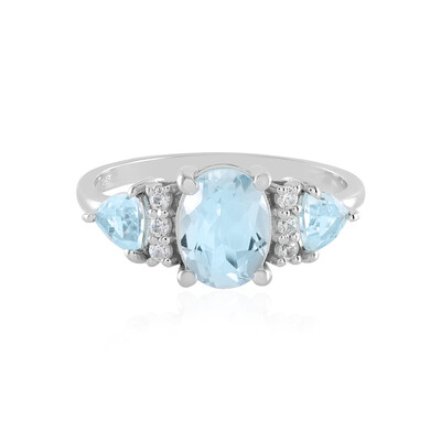 Anello in argento con Topazio Blu Cielo