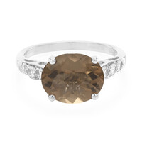 Anello in argento con Quarzo Fumè