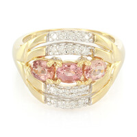 Anello in oro con Zaffiro Padparadscha (non riscaldato) (AMAYANI)