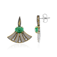Orecchini in argento con Smeraldo Zambia (Gems en Vogue)