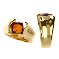 Anello in argento con Ambra Baltica
