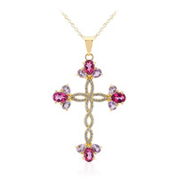 Collana in argento con Topazio Rosa
