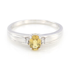Anello placcato in platino con Tormalina Cuprian