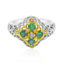Anello in argento con Smeraldo Brasiliano