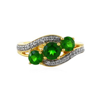 Anello in argento con Diopside Russo