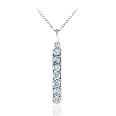 Collana in argento con Zircone Blu