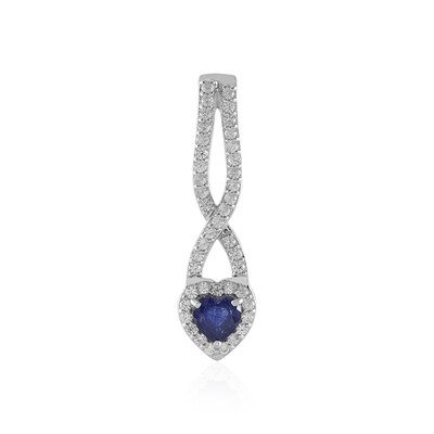 Ciondolo in argento con Zaffiro Blu del Madagascar