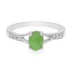 Anello in argento con Crisoprasio Imperiale