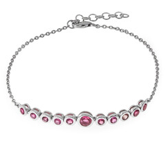 Bracciale in argento con Tormalina Rosa