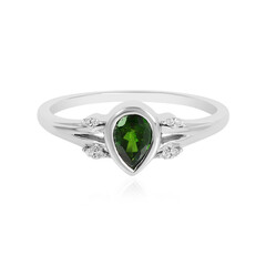 Anello in argento con Diopside Russo