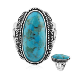 Anello in argento con Turchese Kingman Mohave Blu (Art of Nature)