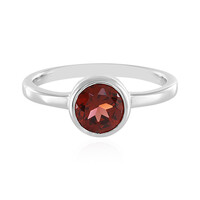 Anello in argento con Granato Mozambico