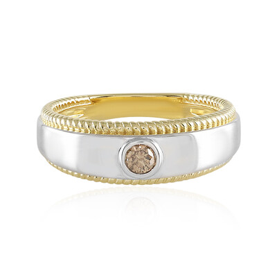 Anello in argento con Diamante Champagne I2