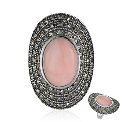 Anello in argento con Opale Rosa (Annette classic)