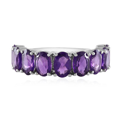Anello in argento con Ametista Zambiana