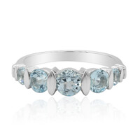 Anello in argento con Topazio Blu Cielo