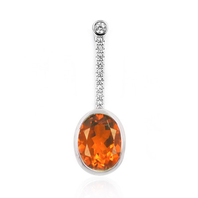 Ciondolo in argento con Citrino Madeira (MONOSONO COLLECTION)