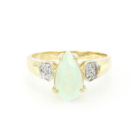 Anello placcato in oro con Opale Paraiba