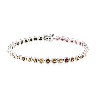 Bracciale in argento con Tormalina Verde