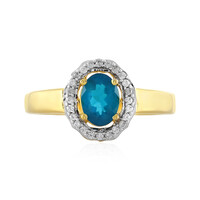 Anello in argento con Apatite Blu Neon