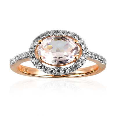 Anello in oro con Berillo Rosa non riscaldato