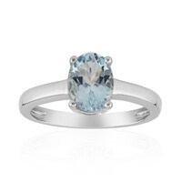 Anello in argento con Acquamarina Brasiliana