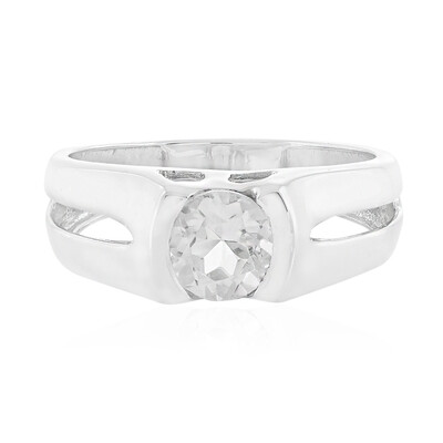 Anello da uomo in argento con Quarzo Bianco