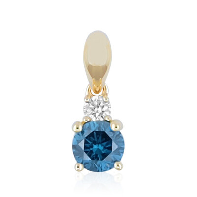 Ciondolo in oro con Diamante Blu SI2