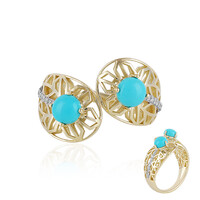 Anello in oro con Turchese Sleeping Beauty (Ornaments by de Melo)