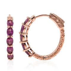 Orecchini in argento con Rodolite