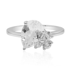 Anello in argento con Topazio Bianco