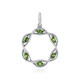 Ciondolo in argento con Diopside Russo