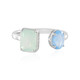 Anello in argento con Calcedonio Acqua