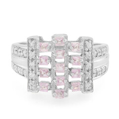 Anello in argento con Zaffiro Ceylon Rosa