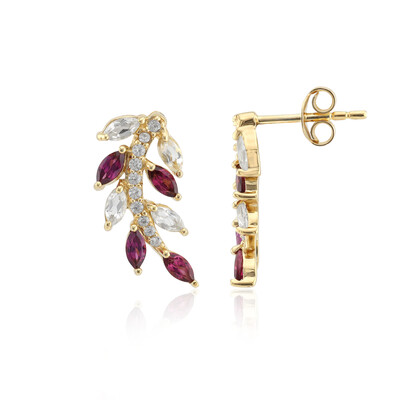 Orecchini in argento con Rodolite