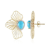 Orecchini in oro con Turchese Sleeping Beauty (Ornaments by de Melo)