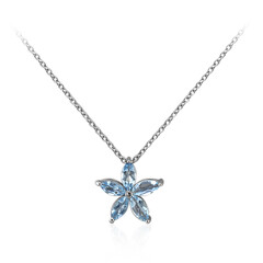 Collana in argento con Acquamarina Ofiki