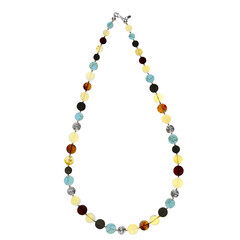 Collana in argento con Ambra Baltica
