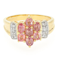 Anello in oro con Zaffiro Padparadscha (non riscaldato) (AMAYANI)