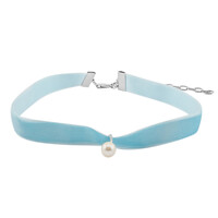 Collana in argento con Perla d'Acqua Dolce Bianca