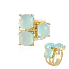Anello in argento con Calcedonio Blu