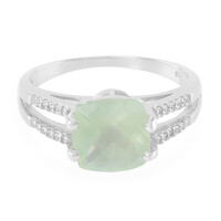 Anello in argento con Prehnite