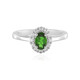 Anello in argento con Diopside Russo