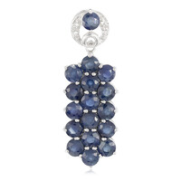 Ciondolo in argento con Zaffiro Blu