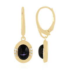 Orecchini in argento con Diopside Stellato d'India