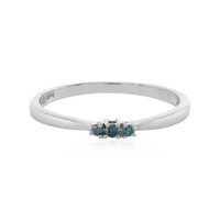 Anello in argento con Diamante Blu I3
