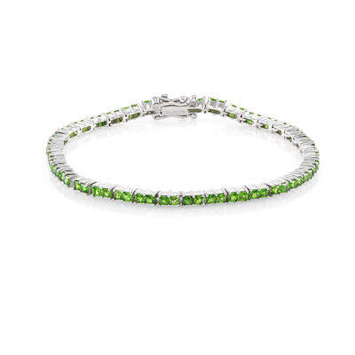 Bracciale in argento con Diopside Russo
